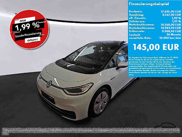 Volkswagen ID.3 Pure Performance 110kW IQ.Light NAV Pano 