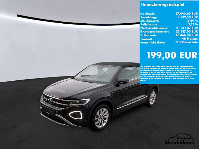 Volkswagen T-Roc Cabriolet Style 1.5TSI DSG LEDPlus NAV AHK 