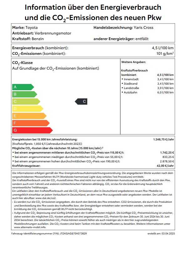 Toyota Yaris Cross Hybrid 1.5l Teamplayer Safety+Winter