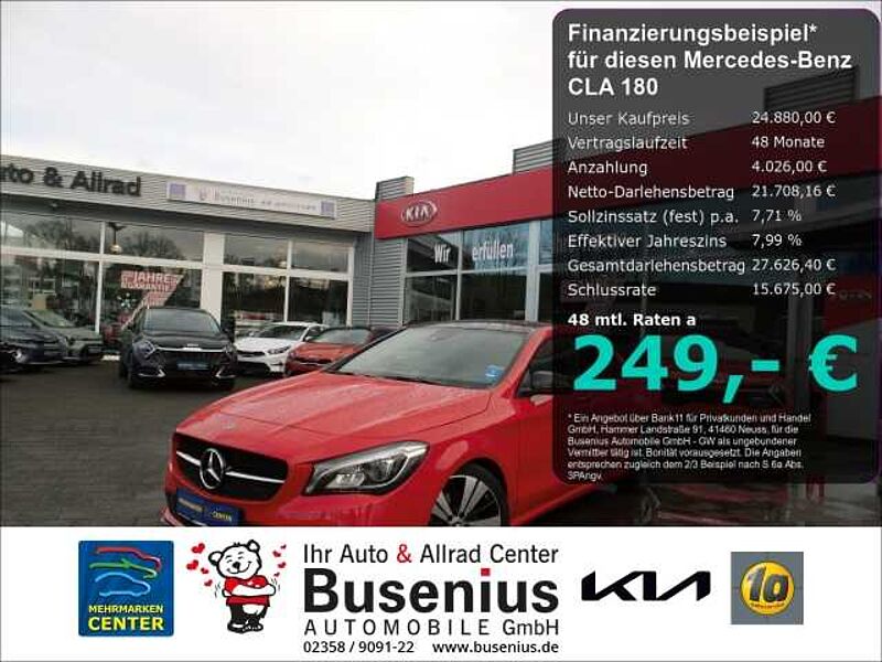 Mercedes-Benz CLA 180 Urban+AHK+Pano+LED+Business+Night+Spiegel Urban+AHK+Pano+LED+Business+Night+Spiegel