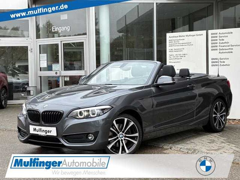 BMW 220d Cabrio Sports.Navi Lenk+Sitzh.LED DAB 18' PDC 220 18' Sportpaket Bluetooth Klima el. Fenster