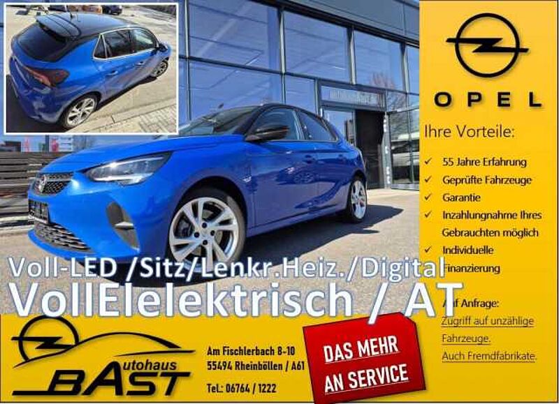 Opel Corsa-F Elektro,  on-Board-Charger 3-polig, Tageszul., Automatik, Sitz/-Lenkradheizung, ,Navi