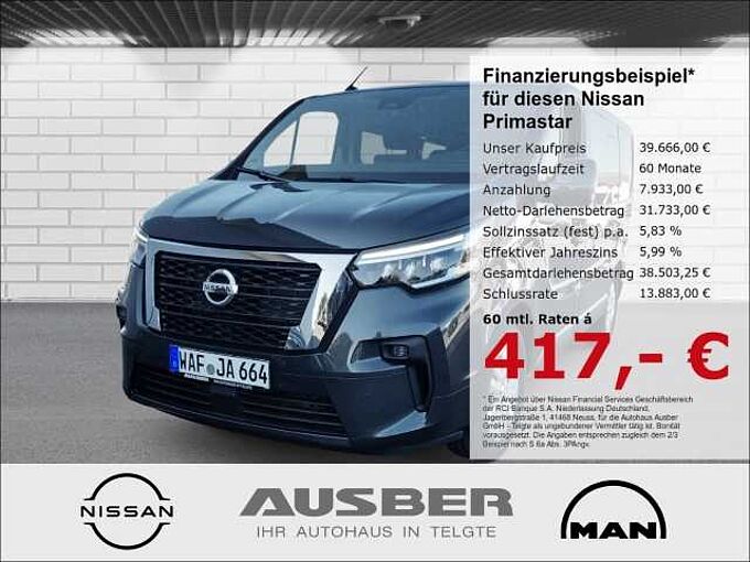 Nissan Primastar Kombi L1H1 2,8t TEKNA DCT Sitzschienenverl.Heckkl. 2Schiebet. Designpaket Winter