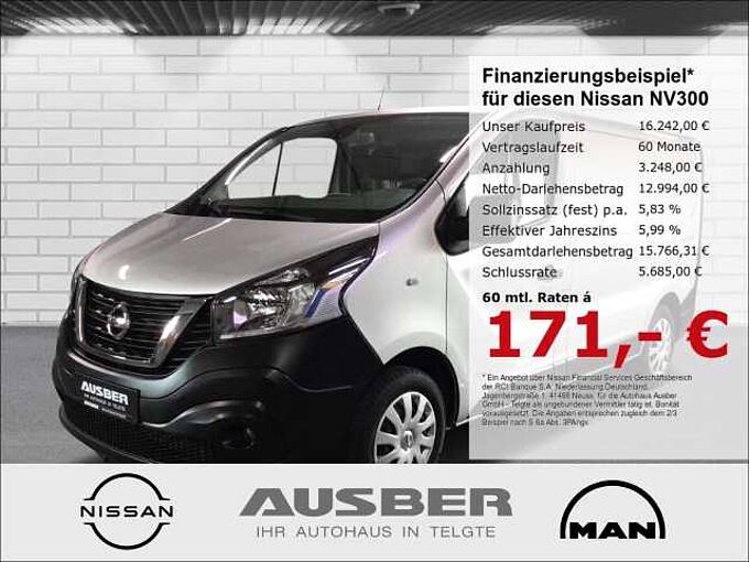 Nissan NV300 Kastenwagen L1H1 2,7t COMFORT Heckverglasungspaket AHK Holzboden