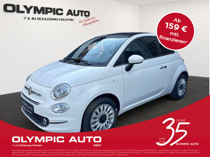 Fiat 500C 1.0 GSE Hybrid  PDC KLIMA-AT TOUCH CARPLAY