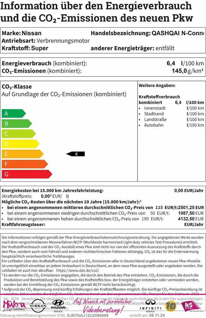 Nissan Qashqai N-Connecta 1.3 DIG-T Mild-Hybrid 140PS 6MT Klima