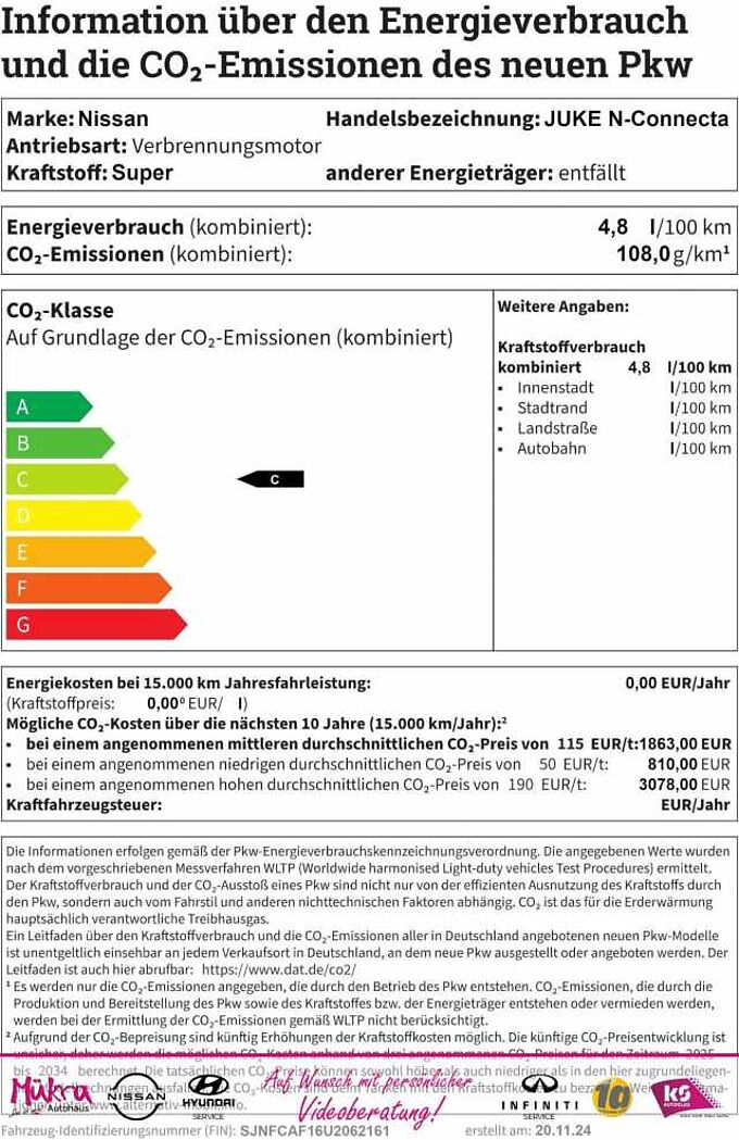 Nissan Juke N-Connecta 1.6 Hybrid 4AM 143 PS Winterpaket