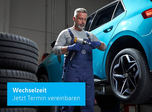 Räderwechsel auch für Volkswagen-PKW im Autohaus Schandert