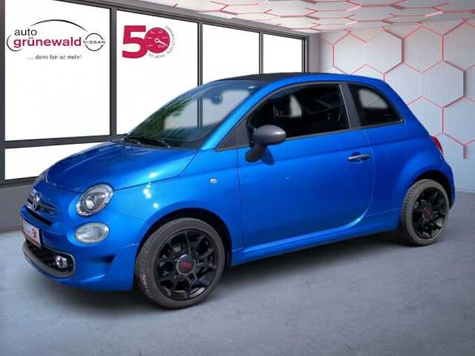 Fiat 500 Cabrio S,Navi,Klima,Apple Car,Blau-Metallic