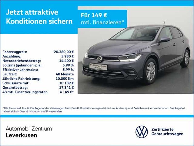 Volkswagen Polo Style DSG APP CONNECT KAM MATRIX ACC SHZ