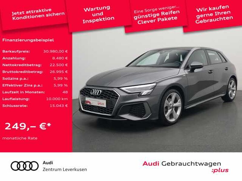 Audi A3 Sportback S line S-TRON AHK PANO NAVI B&O in 51373 Leverkusen Audi A3 Sportback S line S-TRON AHK PANO NAVI B&O