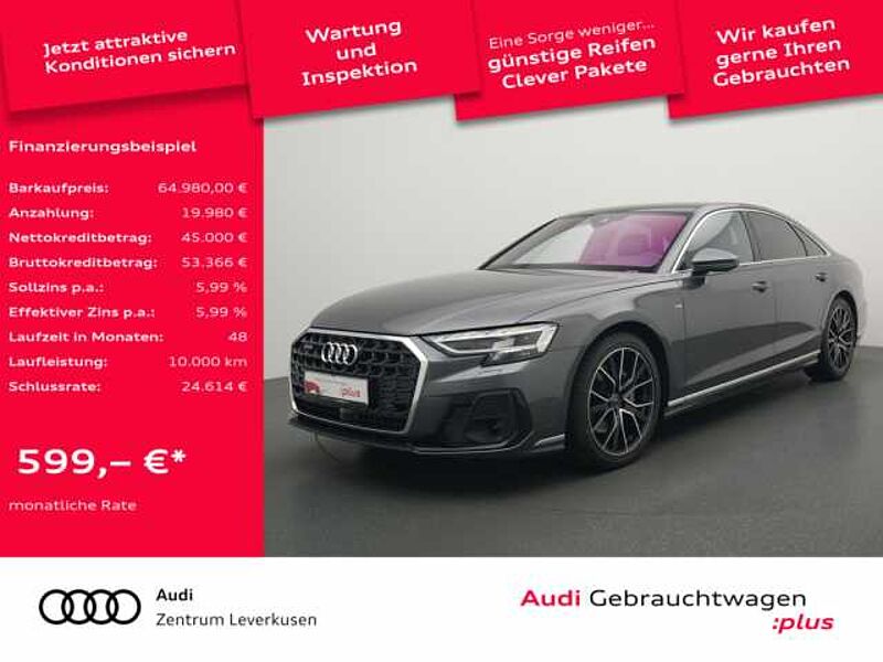 Audi A8 STANDHZ AHK B&O LEDER KAM SHZ PANO in 51373 Leverkusen Audi A8 STANDHZ AHK B&O LEDER KAM SHZ PANO