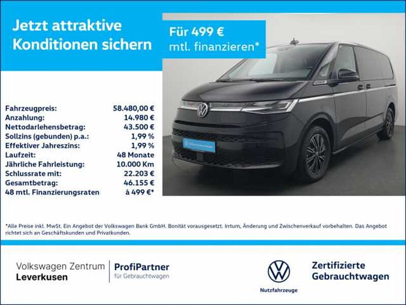 Volkswagen T7 Multivan Style lang 7-SITZER AHK LEDER MATRIX