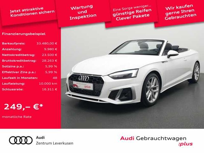 Audi A5 Cabriolet S line S-TRON APP MATRIX LED SHZ in 51373 Leverkusen Audi A5 Cabriolet S line S-TRON APP MATRIX LED SHZ