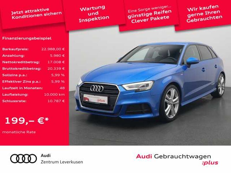 Audi A3 Sportback 1.5 S line LED SHZ PDC KLIMA NAVI in 51373 Leverkusen Audi A3 Sportback 1.5 S line LED SHZ PDC KLIMA NAVI