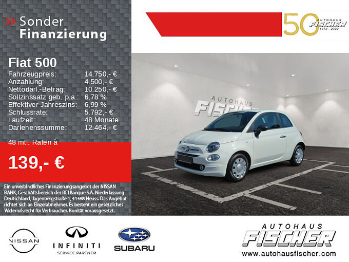 Fiat 500 1.0 Vita Klima Navi PDC Touchscreen Bluetooth