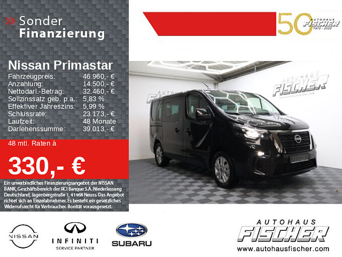 Nissan Primastar Kombi L1H1 2,8t Tekna 8-Sitzer Heckklappe Alu